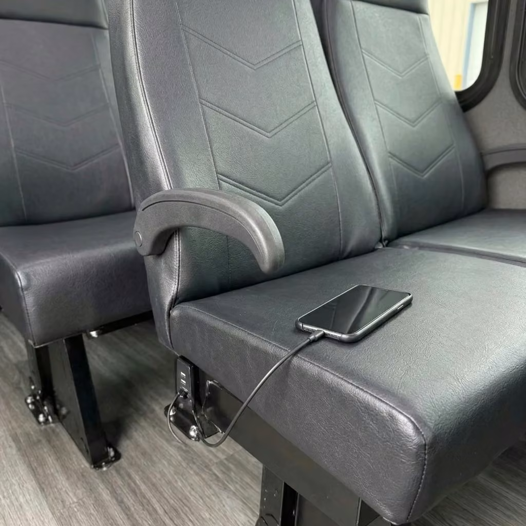hobart 15 passenger minibus usb charging