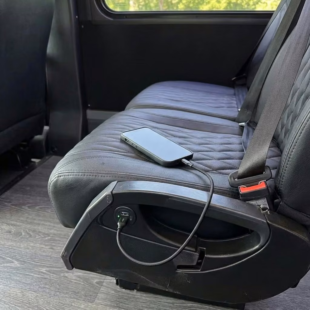 hobart 20 passenger minibus usb charging