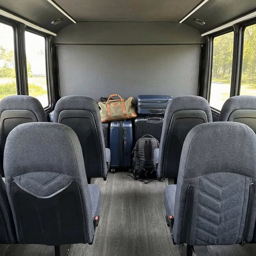 hobart 25 passenger minibus luggage area