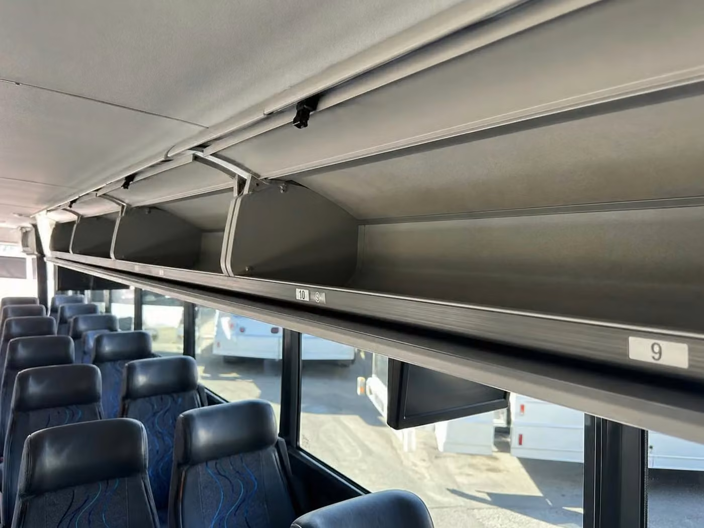 hobart 25 passenger minibus overhead storage