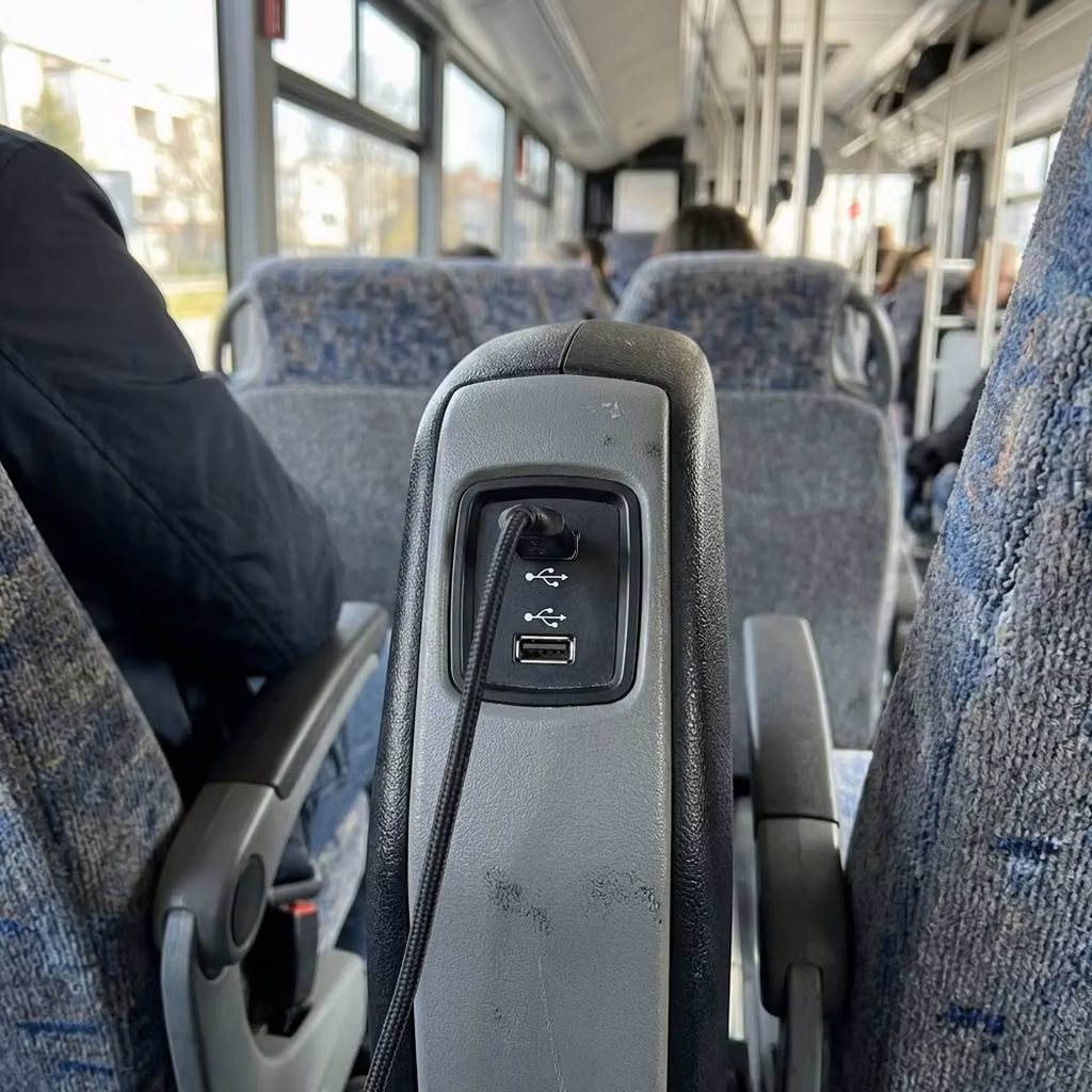 hobart 28 passenger minibus usb charging