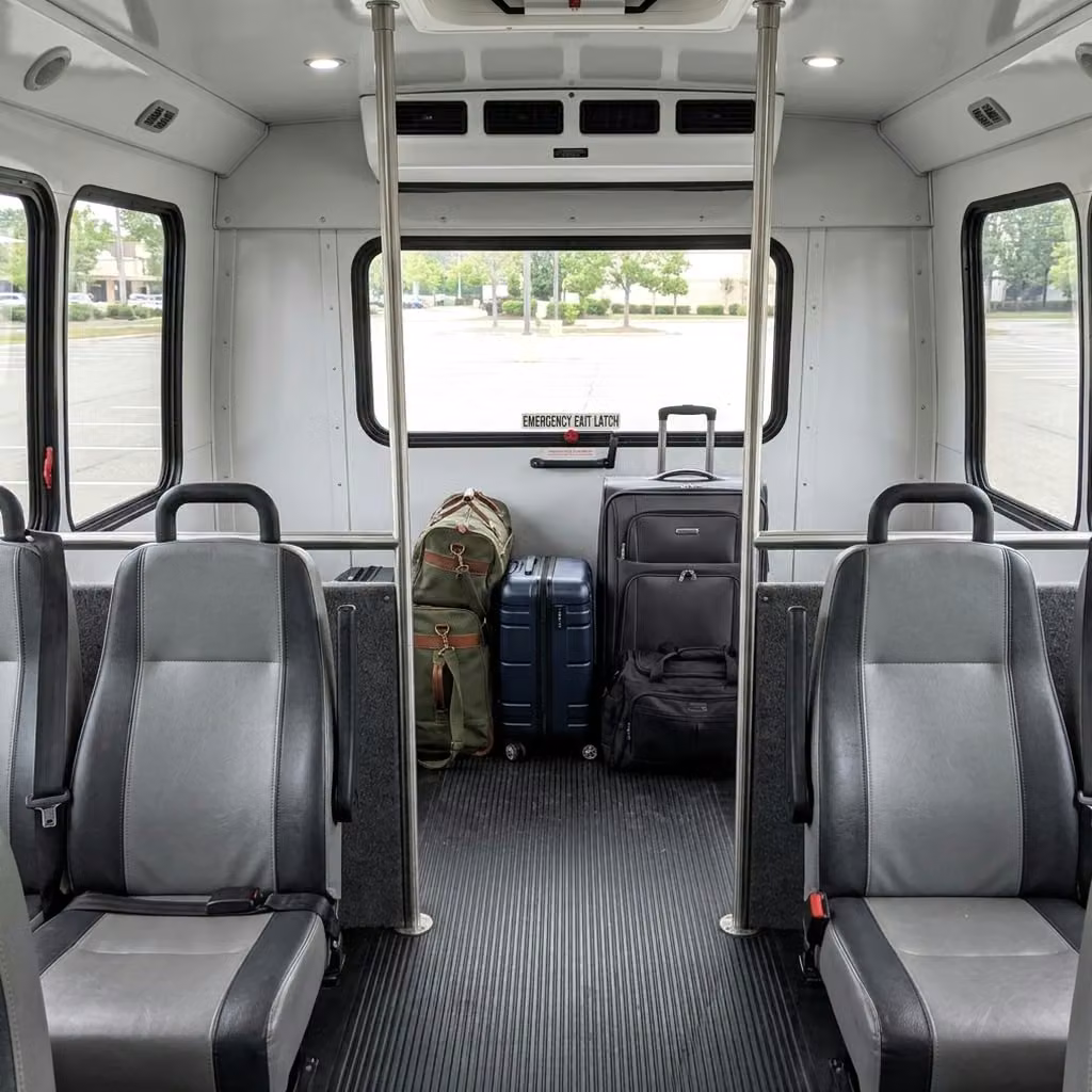 hobart 30 passenger minibus luggage area