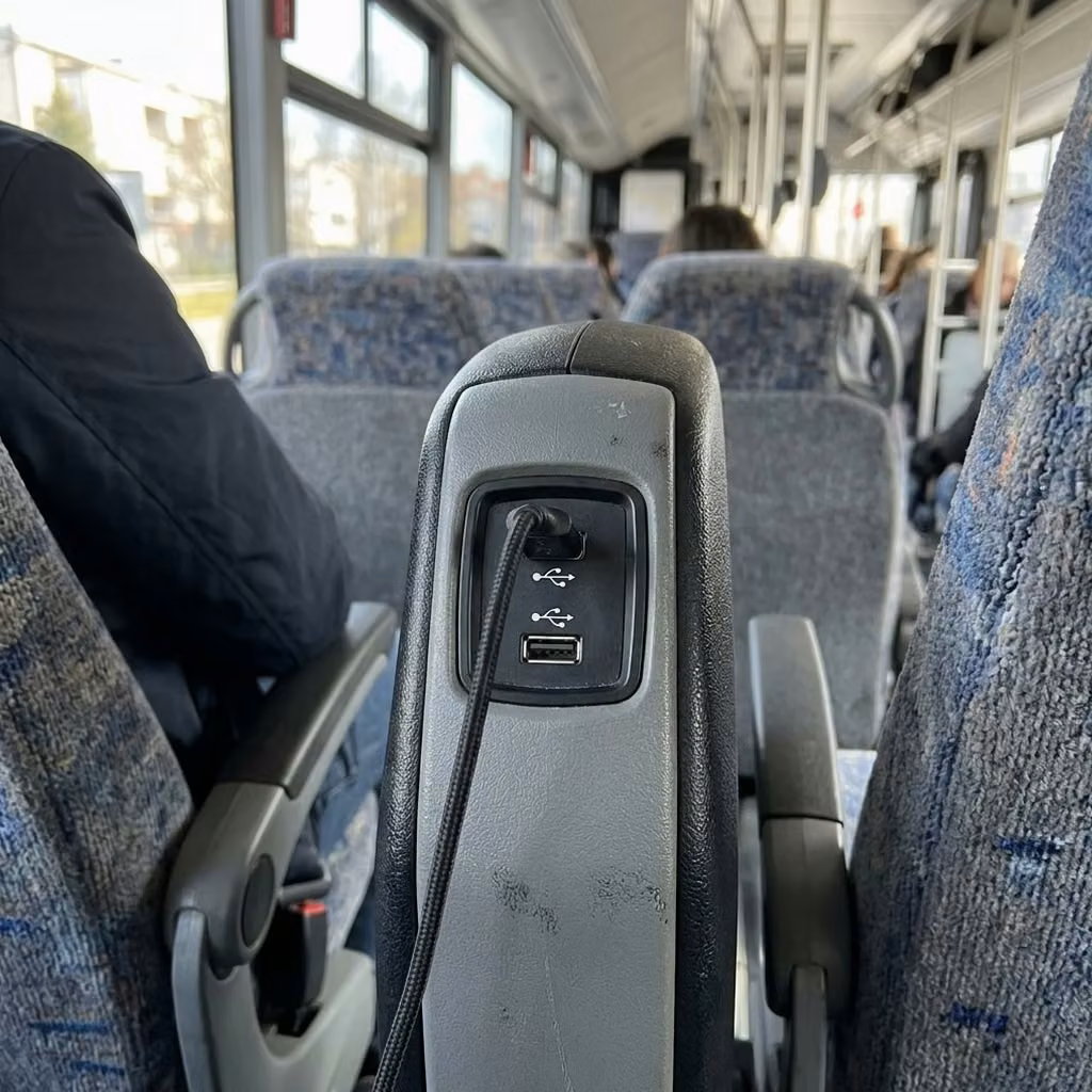 hobart 30 passenger minibus usb charging