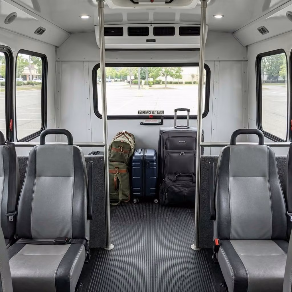 hobart 35 passenger minibus luggage area