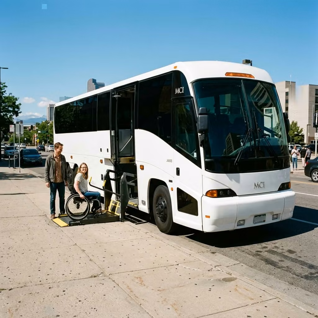 hobart 56 passenger charter bus wheelchair lift