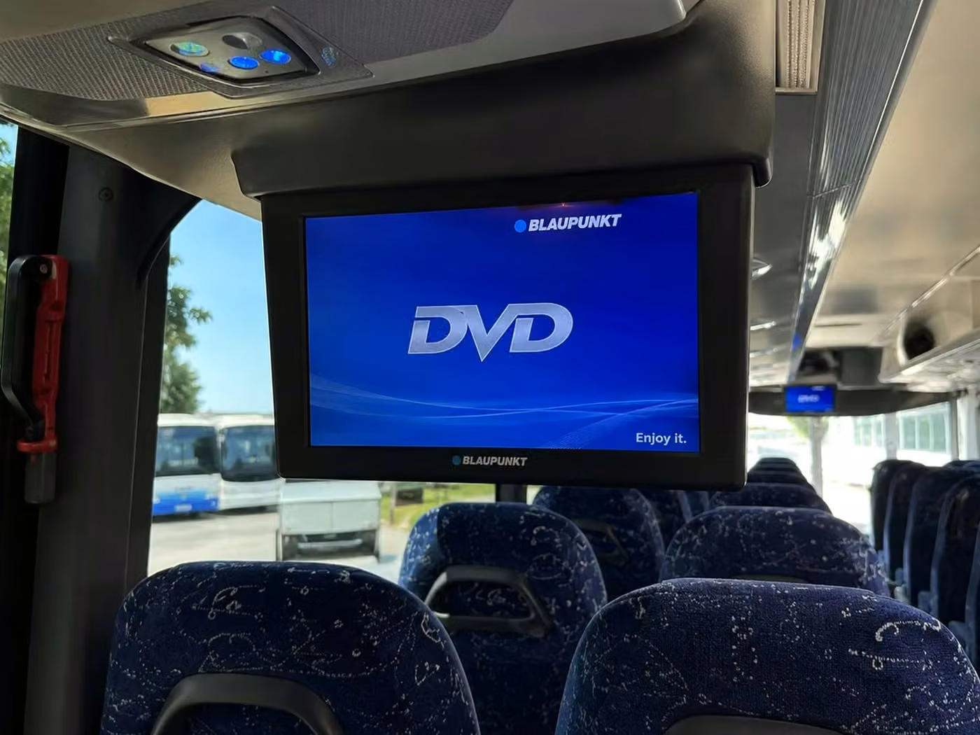 hobart charter bus tv monitors