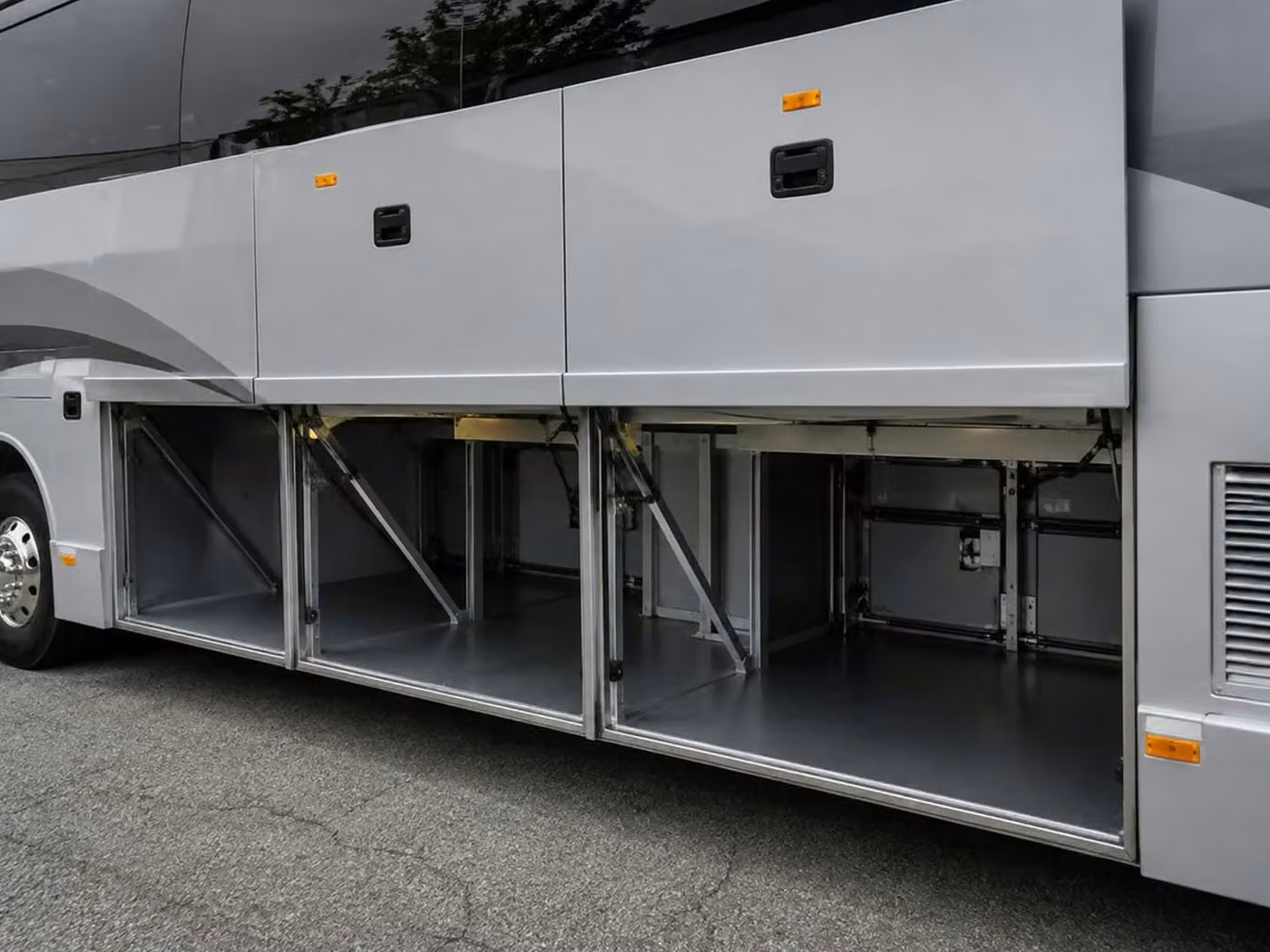 hobart charter bus under bus storage