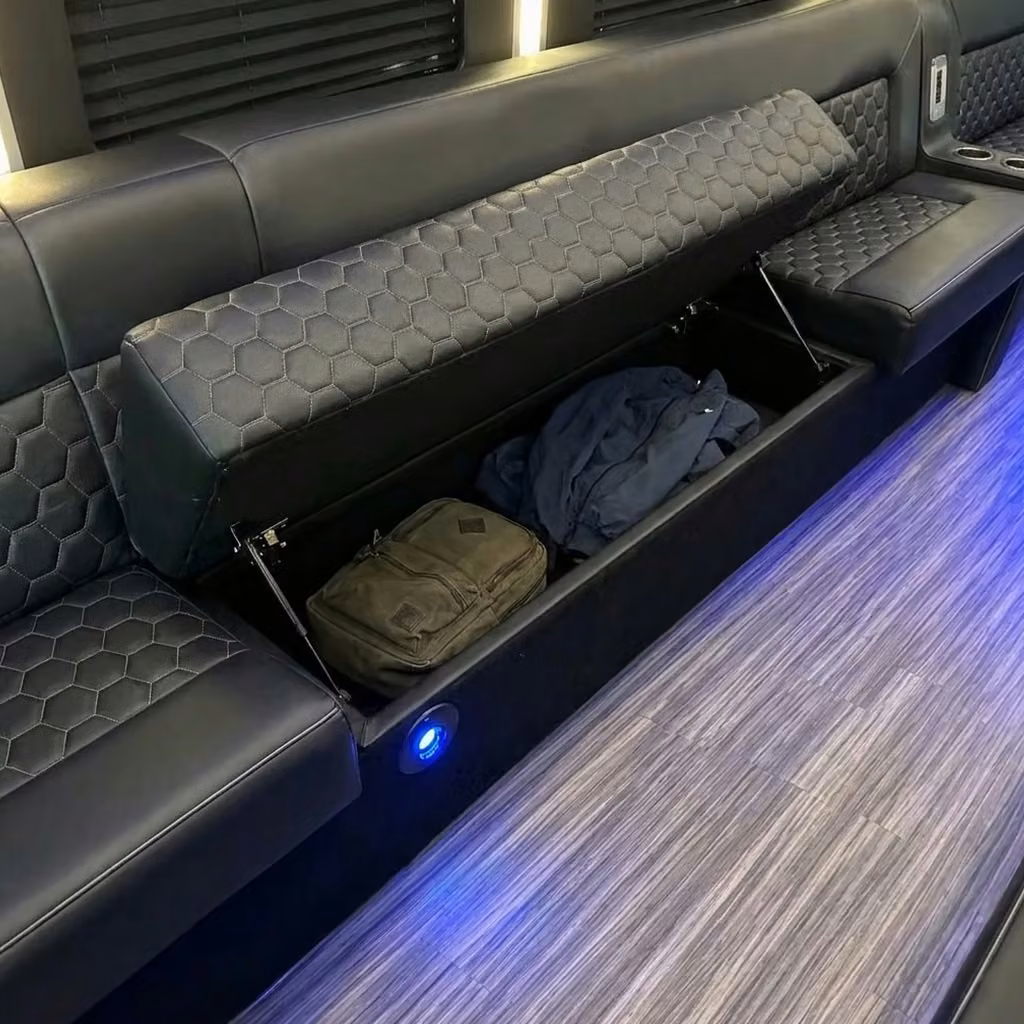hobart party bus under seat storage