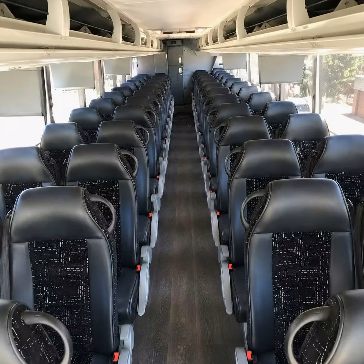 56 passenger charter bus interior